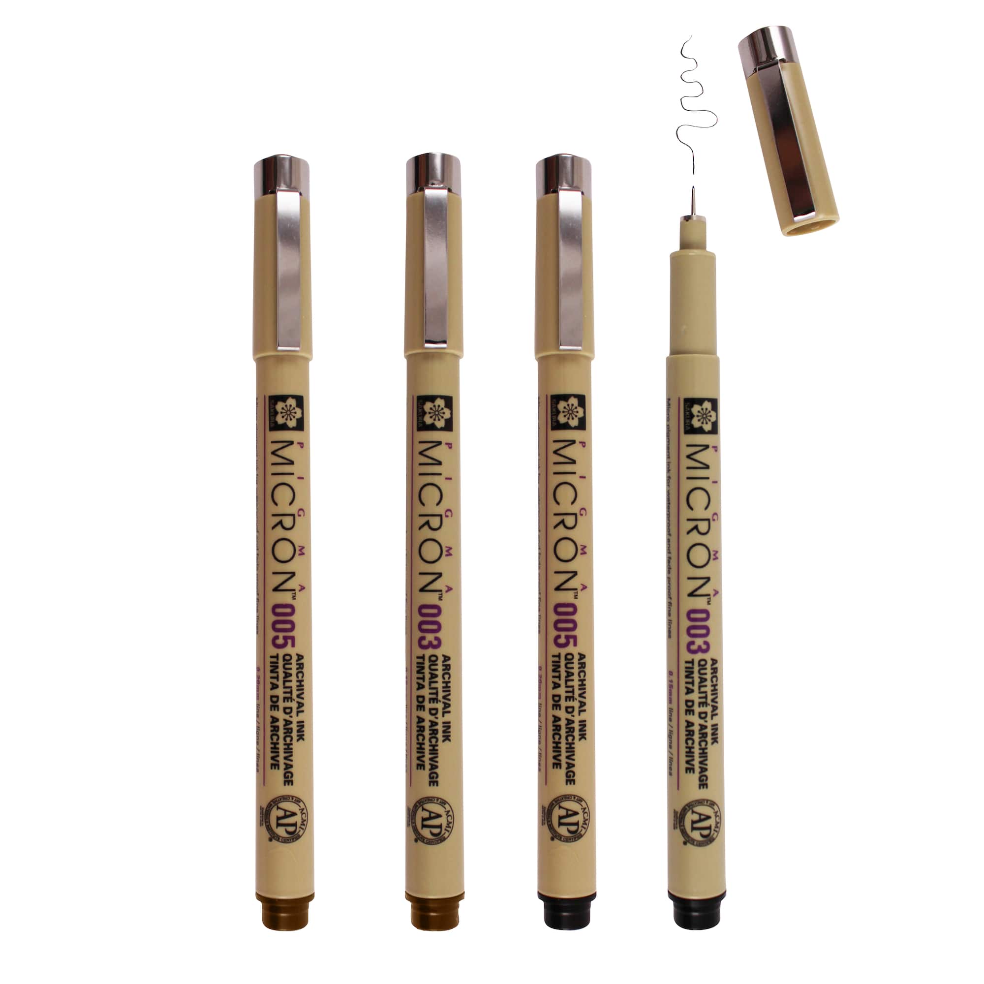 6 Packs: 4 ct. (24 total) Pigma® Micron™ Sepia & Black Extra Fine Pen Set